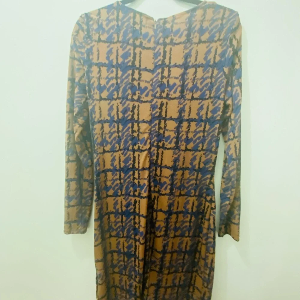 Brown Blue Michael Kors Dress - Picture 4 of 8